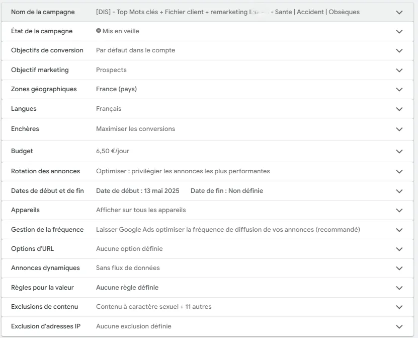 Configuration des parametres de Campagnes Google Ads sur le réseau display - Jeremy Lagache