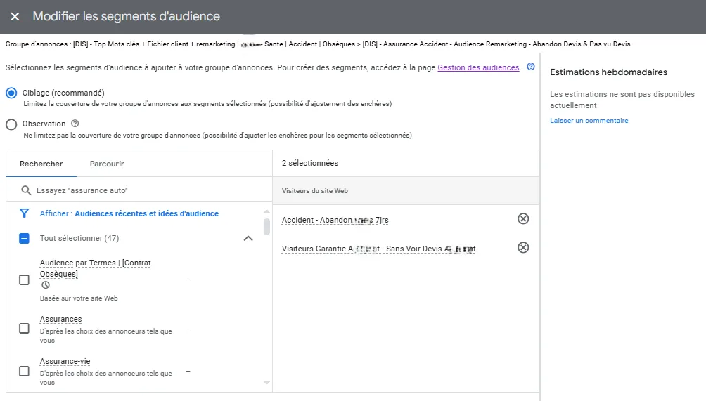 Selection des audiences de retargeting display par importation - Jeremy Lagache
