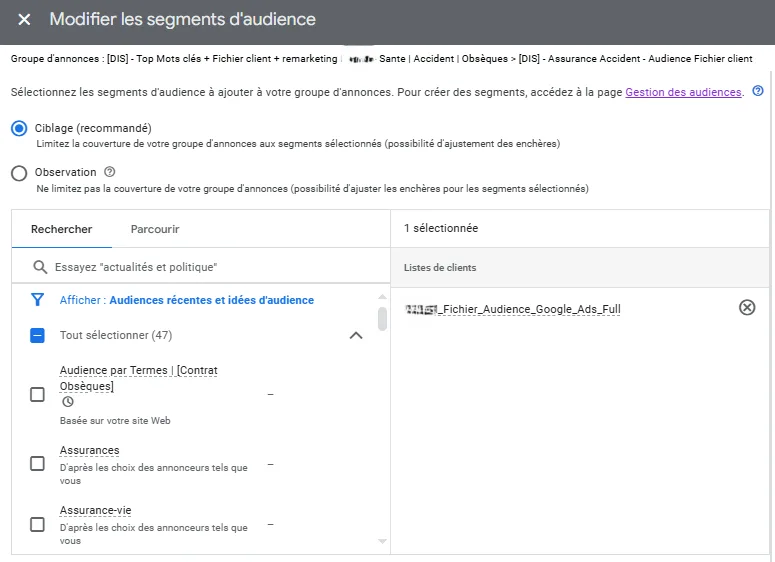 Sélection des audiences par importation de fichier client - Jeremy Lagache