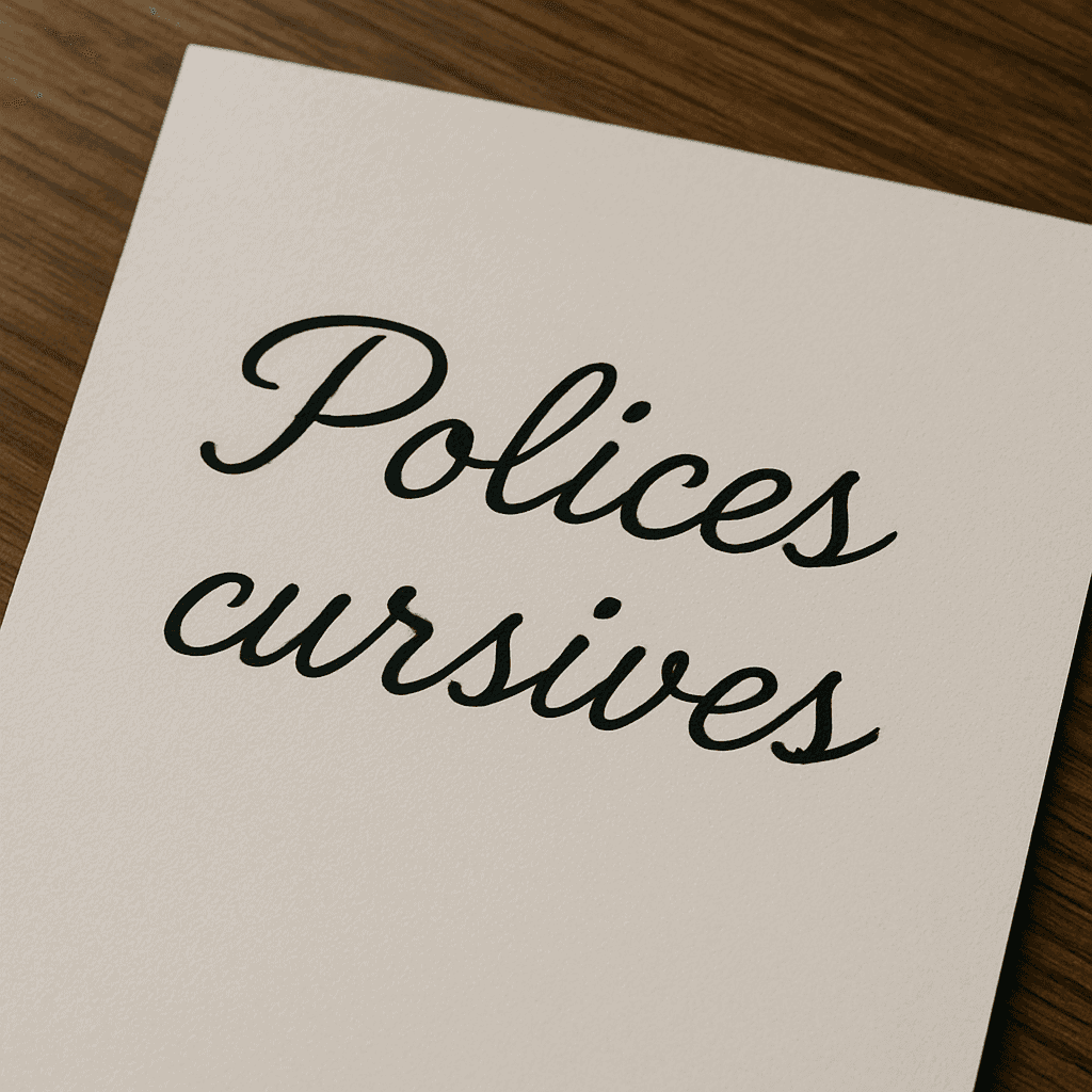 polices cursives