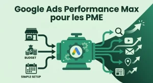 Illustration conceptuelle montrant comment les PME peuvent utiliser les campagnes Performance Max de Google Ads